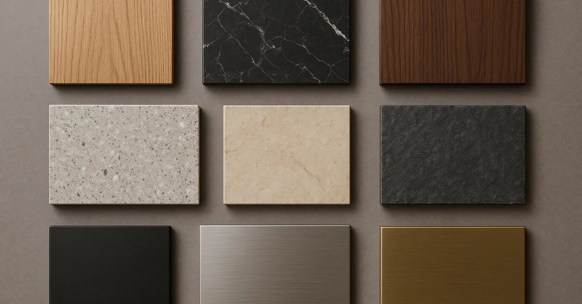 Muestras de materiales para coconas