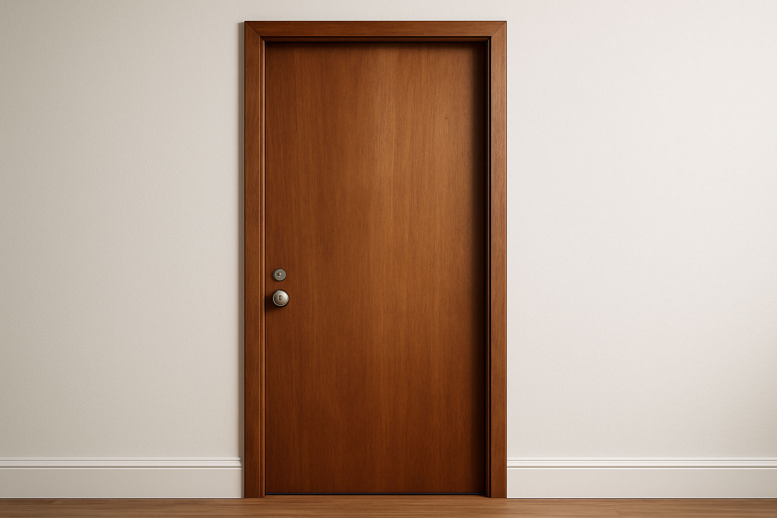 Puerta de madera sólida